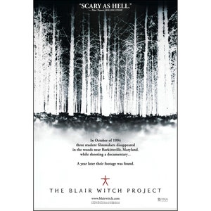 Blair Witch Project Movie Poster - 1999 - Horror - One Sheet Artwork - Digital Download