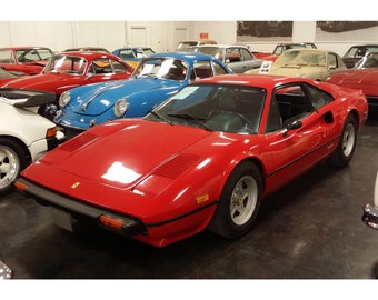 Classic Red Ferrari 308 GTS - Exotic Sports Car Photo - Digital Download