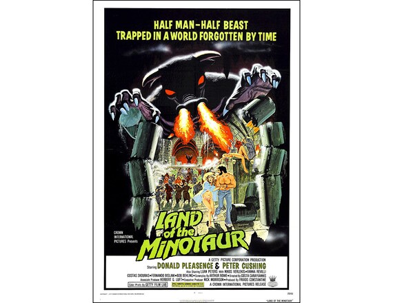 Land Of The Minotaur Movie Poster Print 1976 Sci Fi One Etsy