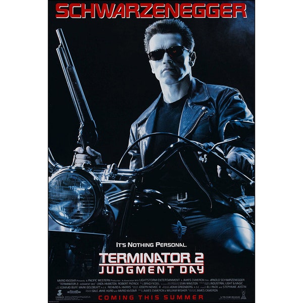 Terminator 2 Judgement Day Movie Poster - 1991  - Action - One Sheet Artwork