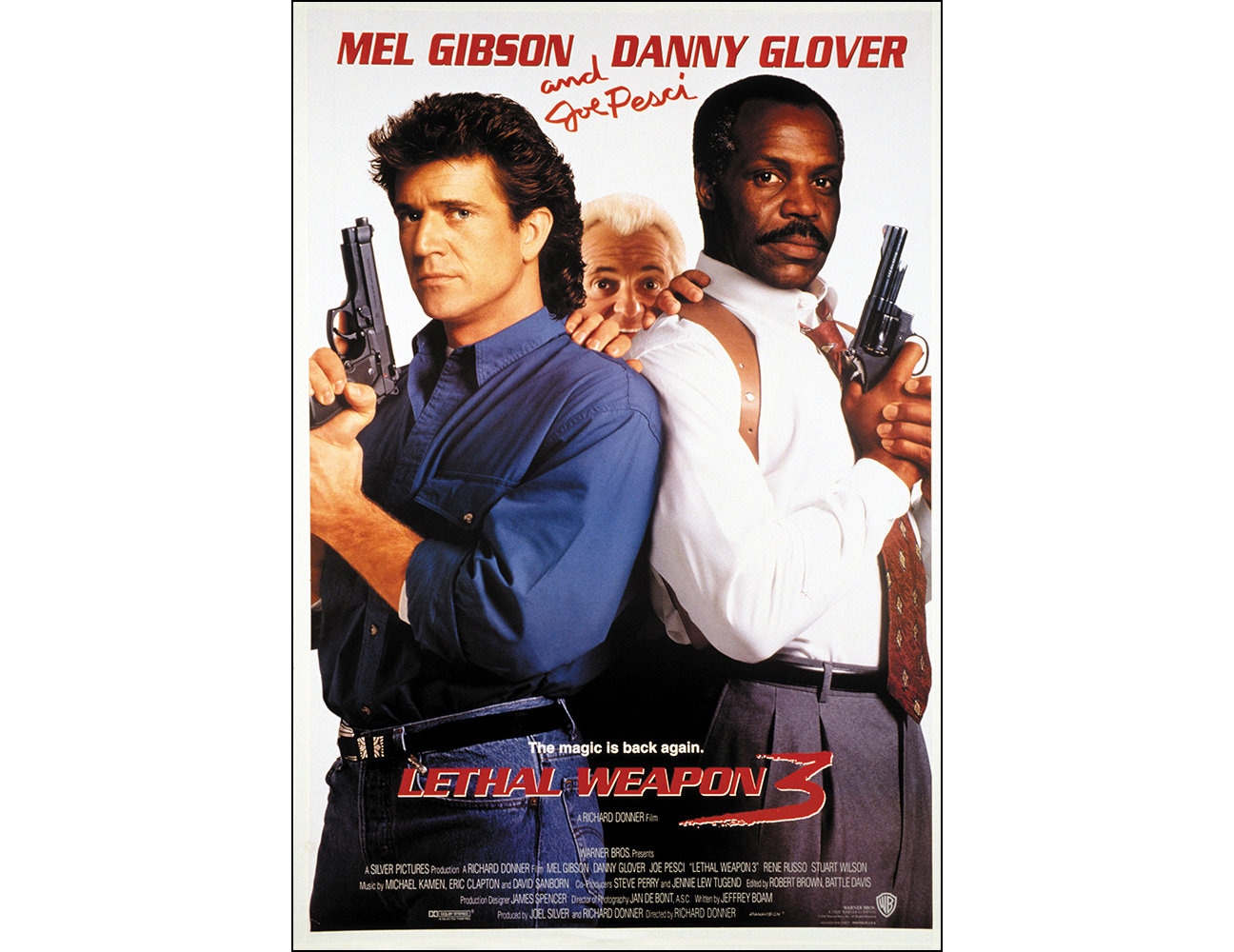 Lethal Weapon 3 Movie Poster 1992 Mel Gibson Action One Sheet Artwork