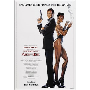 A View To A Kill Movie Poster - 1985  James Bond - Action - One Sheet Artwork