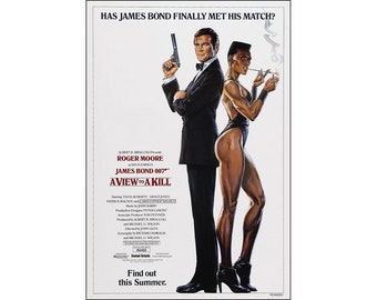 A View To A Kill Movie Poster - 1985  James Bond - Action - One Sheet Artwork