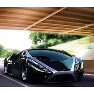 Ultra Exotic Black Sports Car - Exotic Sports Car Photo - Téléchargement numérique