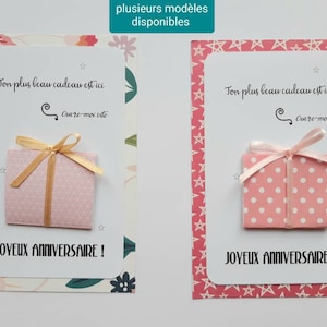 Annonce grossesse originale : carte cadeau d'anniversaire, future mamie, future tata, future grande soeur