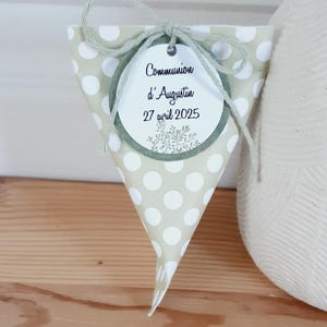 Boite à dragées vert Olivier, vert mousse, baptême garçon, fille, mariage champêtre