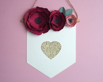 Heart and flower patch