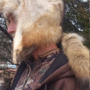 Custom Coyote Fur Trapper Cap image 7