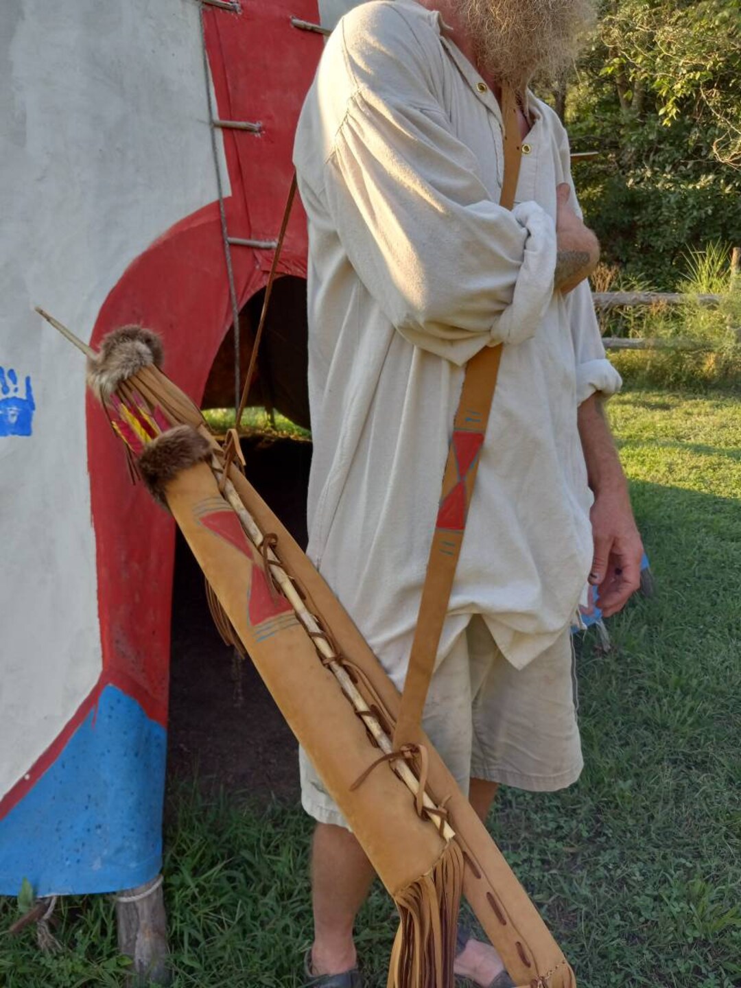 Archery Quiver and Bow Case Bison Hide Plains Indian Style Etsy