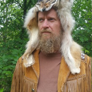 Custom Coyote Fur Trapper Cap image 4