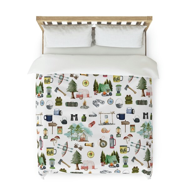 Personalized Forest Camping Quilt Bed Sets  - Gift for Whole Family, Camping Lovers - Couple/Parents with Up to 6 Pets, 6 Kids - Husband And Wife Camping Partners For Life main image 0