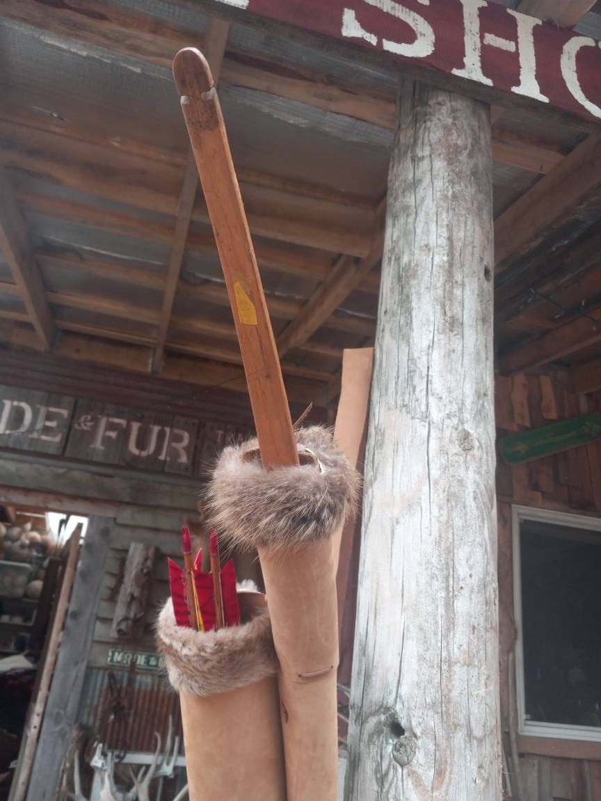 Archery Quiver and Bow Case Bison Hide Plains Indian Style Etsy