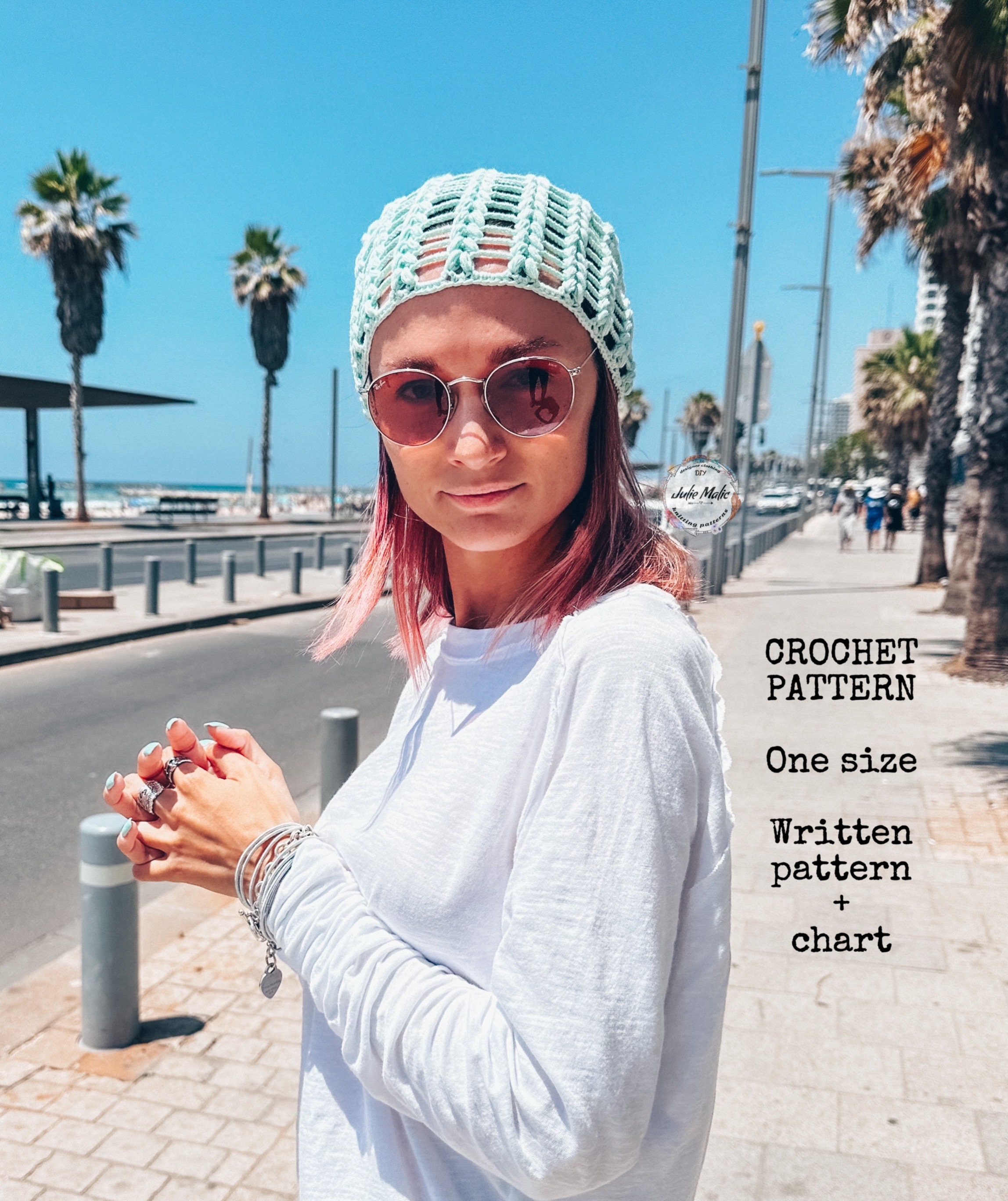 Summer Lace Slouch Beanie Hat CROCHET PATTERN Mesh Sun Hat Pdf Pattern ...