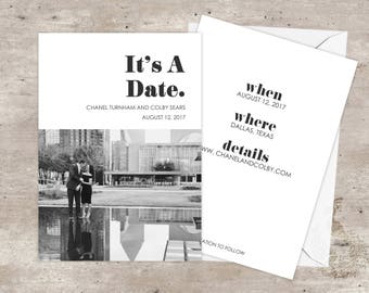 SAVE THE DATE: It's A Date - Printable or Printed | Opt Envelopes