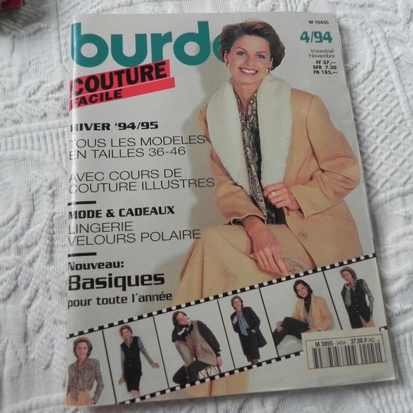 Magazine BURDA  couture facile Novembre 1994