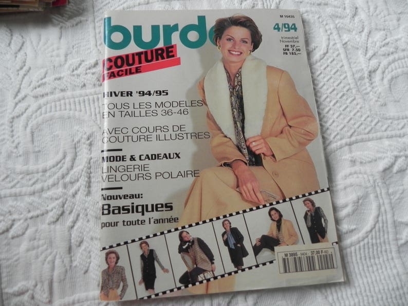 Magazine BURDA couture facile Novembre 1994 image 1