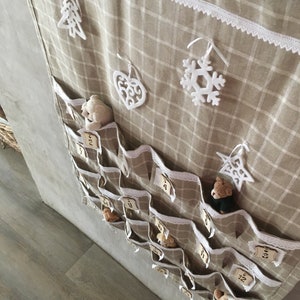 Calendrier De L'Avent Pour Le Remplissage Sac En Jute Sac Cadeau De Noël Kit D'artisanat De