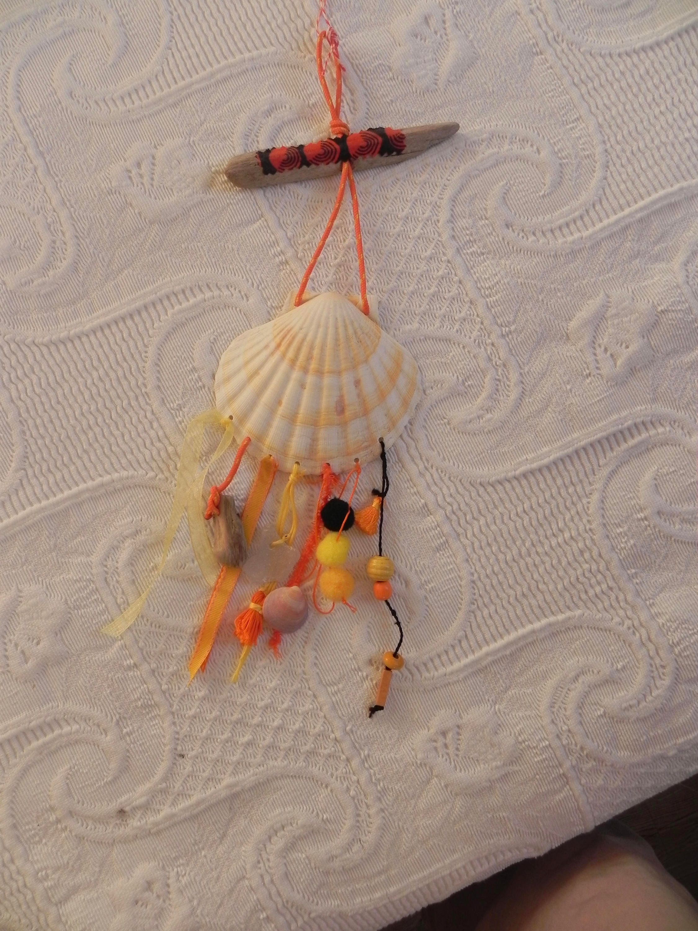 Attrape-Rêves/Dreamcatcher/Bois Flotté/Coquille St Jacques