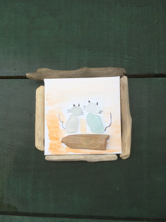 Deux Petits Chat Verre De Mer Sea Glass Bois Flotte Petit Etsy Deux Petits Chat Verre De Mer Sea Glass Bois Flotte Petit Etsy