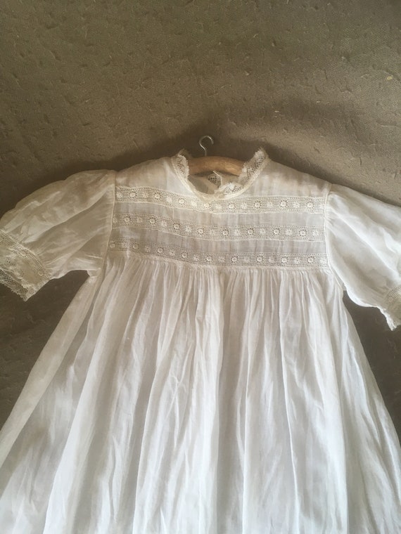 Vintage baptism dress / old linen / antique dress / c… Gem