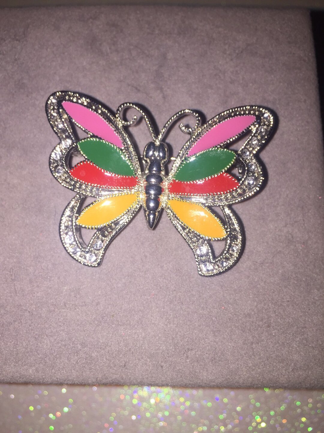 Schmetterling Brosche pin multi color Emaille. Jahrgang. - Etsy.de