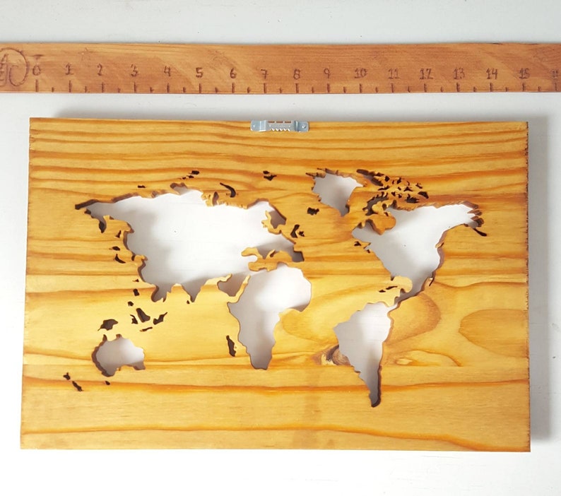 Wood World Map Wall Art Etsy