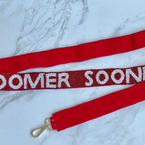 White Boomer Sooner Beaded Bag Strap – J. Spencer