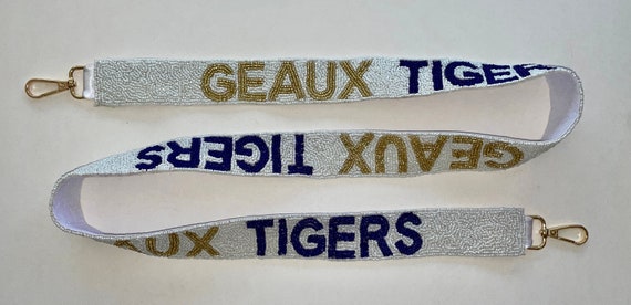 LSU Beaded Purse Straps, Louisiana State University football, Tailgate,  Geaux Tigers, Game day accessories, Geaux Tigers, Stadium, Bag Strap