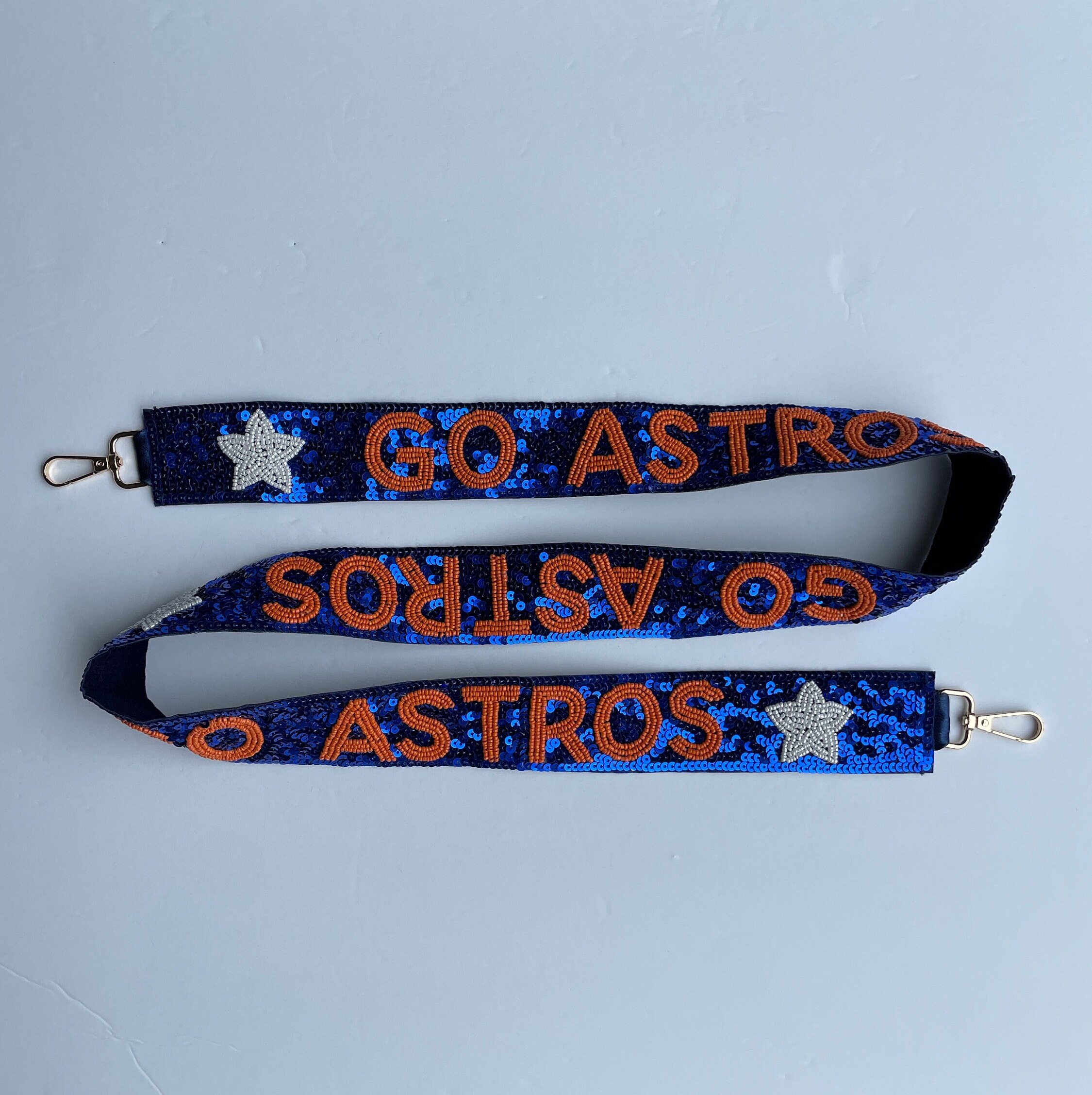 Blue Houston Astros Beaded Purse Strap, Astros Game Day Accessories, Stadium Bag Strap, Houston
