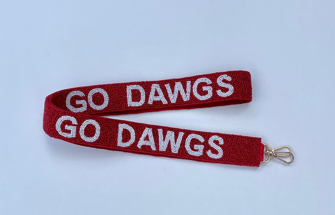 Go Dawgs Red UGA Beaded Purse Straps University of Etsy