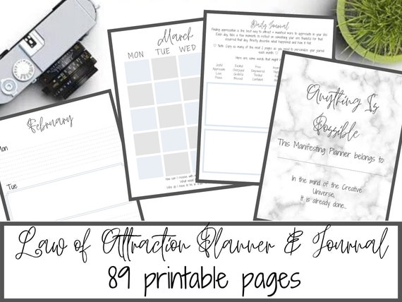 Printable Planner Printable Law of Attraction Planner | Etsy