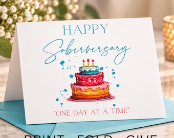 Soberversary Card, Sober Anniversary Printable