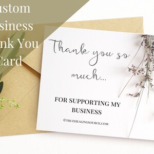 Cartão de agradecimento personalizado para empresas, cartão de bula empresarial, material de marketing, cartão de agradecimento, modelo de download digital editável