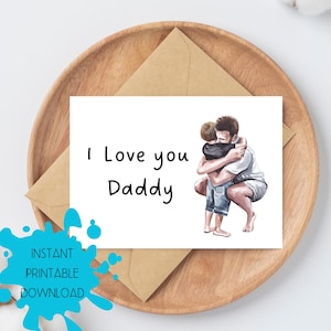 Tarjeta digital "Te amo, papá", tarjeta del Día del Padre, tarjeta de descarga instantánea para papá, tarjeta para abuelo, tarjeta para papá, tarjeta de cumpleaños para papá