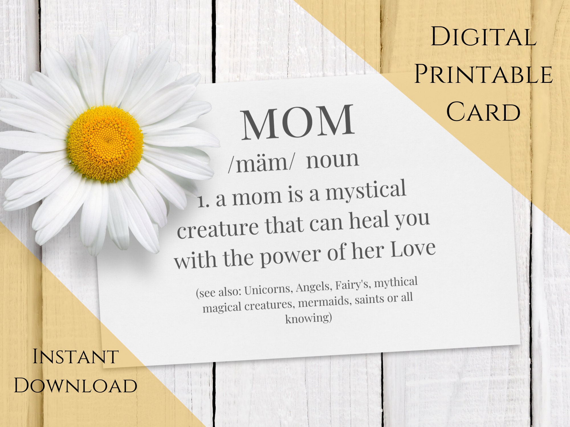 Printable Mother's Day Card Digital Mothers Day Card Mom Etsy España