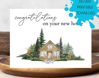 Congratulations New Home Card, Housewarming, Digital Download