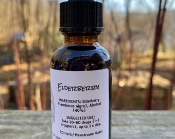 Elderberry Tincture | Sambucus Nigra | Wellness | Immune Booster | cold & flu | Natural Health