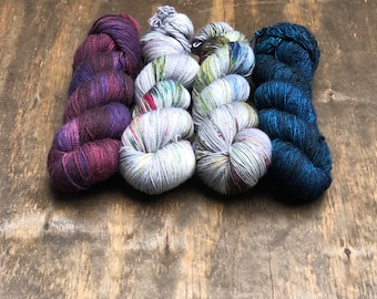 Baubles Shawl Kit E - PREORDER - Hand Dyed Yarn - Andrea Mowry