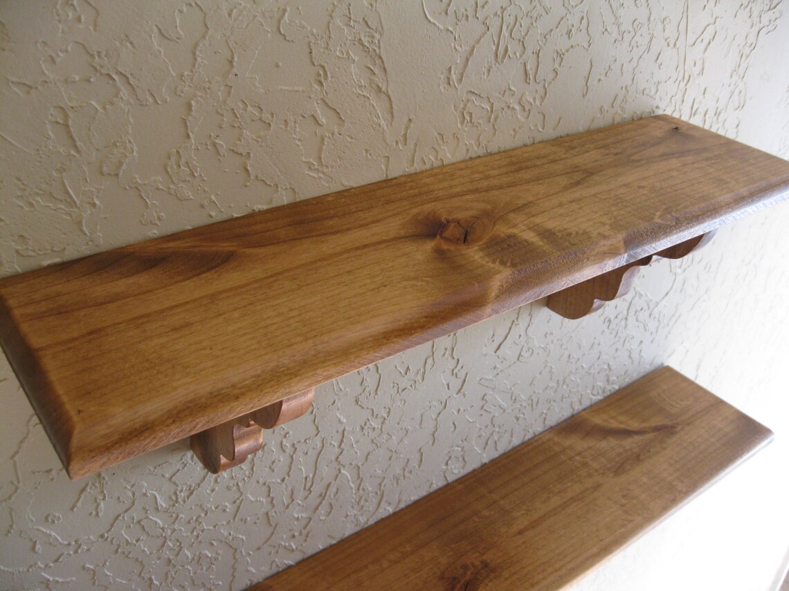 Knotty Alder Wall Shelves/Handcrafted/ 22 & 32 Etsy