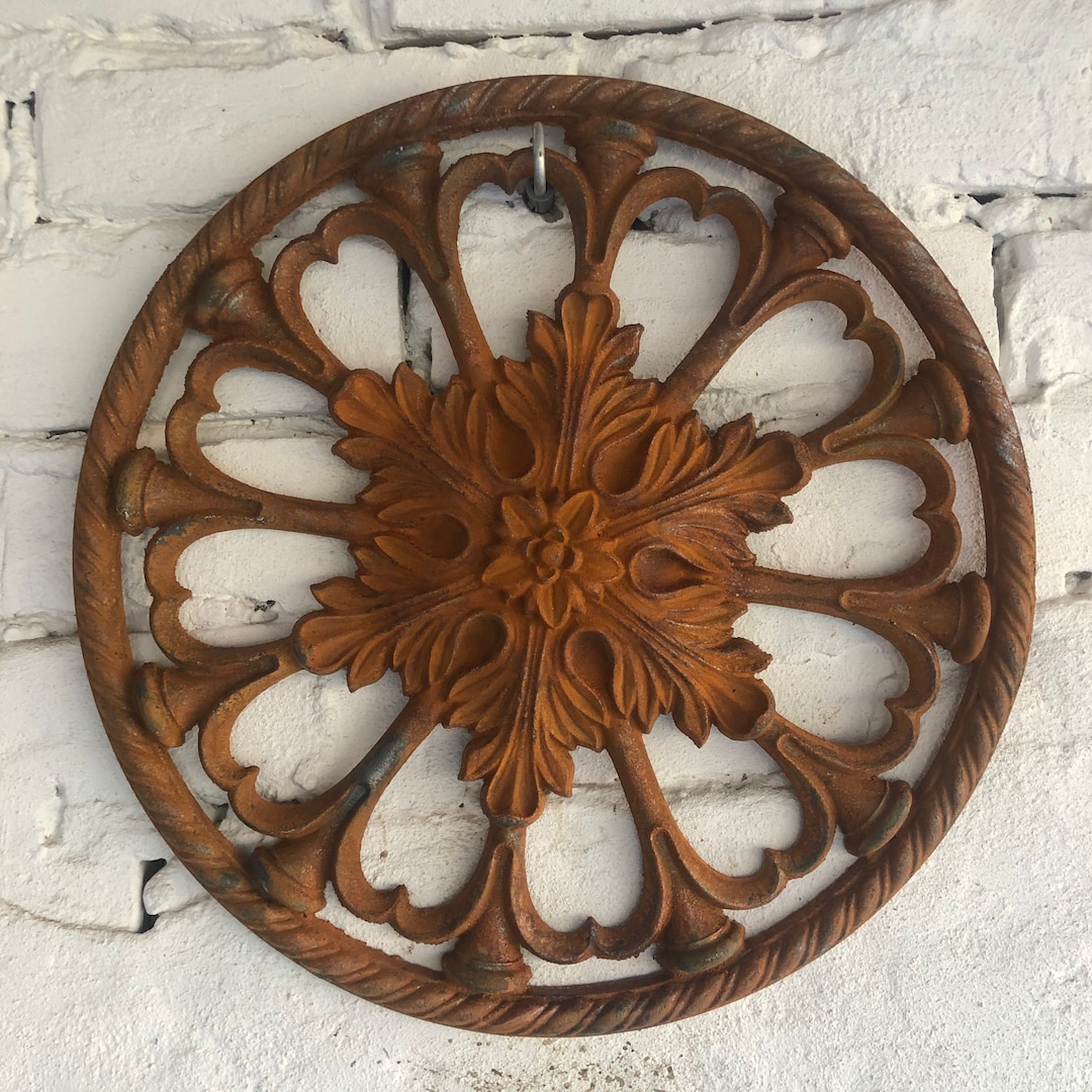 Big Rusty Metal Wall Decor, Rusty Metal Wall Hanging, Boho Wall Art ...