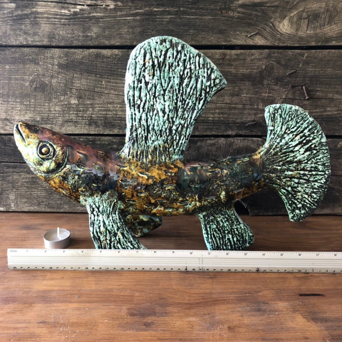 BIG Ceramic fish Garden art Garden decor Ceramic Home Etsy