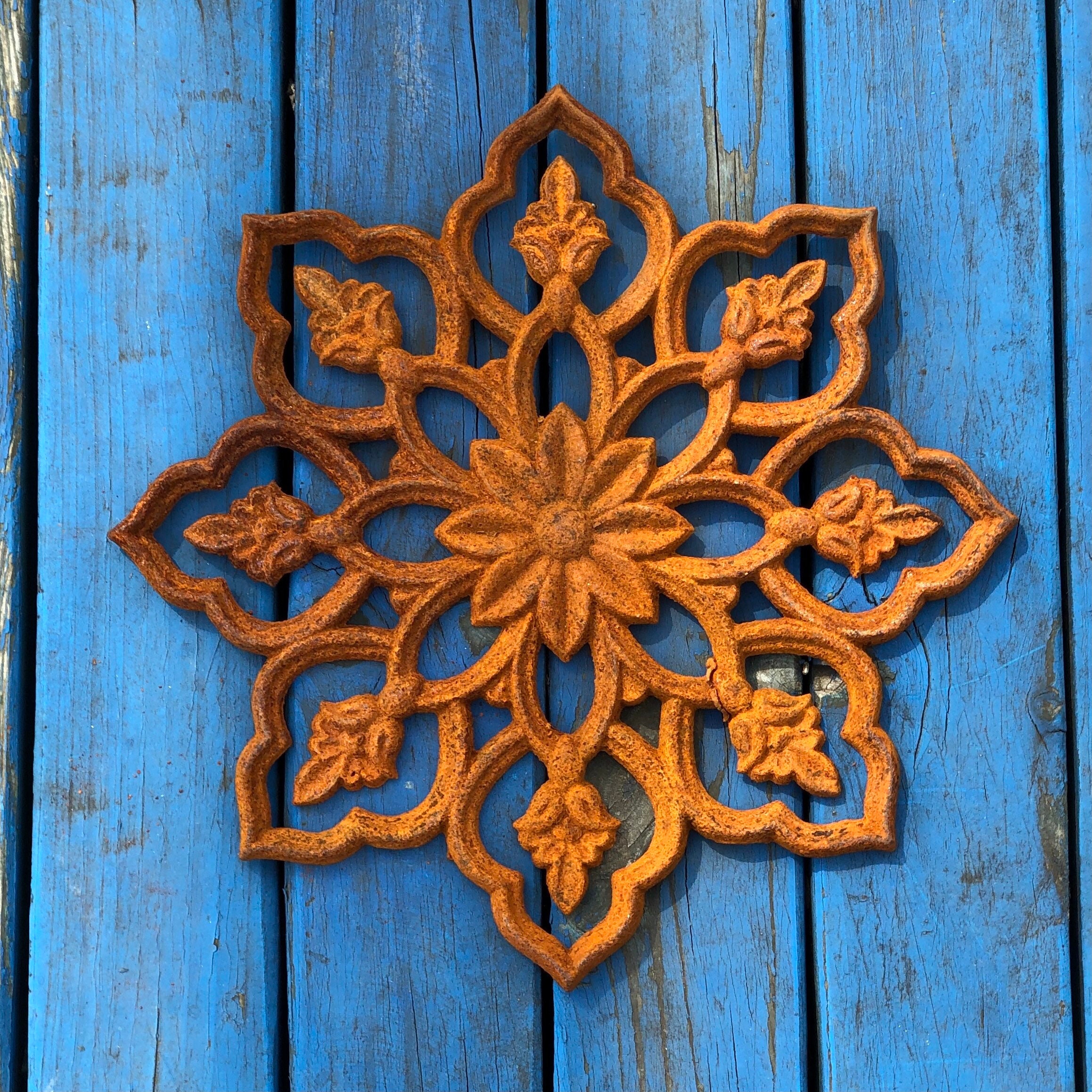 Rusty Metal Wall Decor Rusty Metal Wall Hanging Cast Iron Etsy