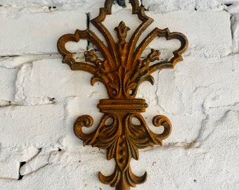 Colgante de pared rústico de acero corten, decoración de estilo bohemio