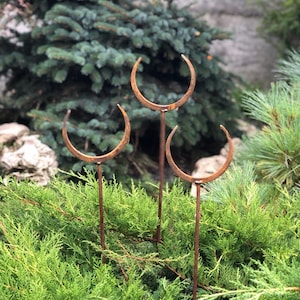 3er Set rostige Gartenstecker aus Metall, rostige Gartenstecker, Gartenstecker aus Metall, Gartendekoration aus Metall, Gartendekoration aus Metall