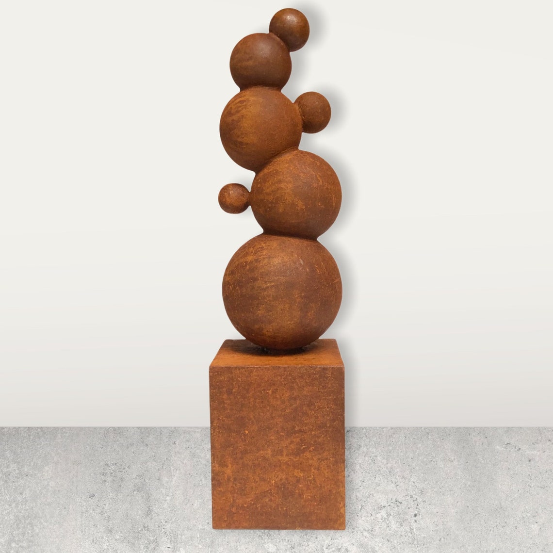 Minimalistic Rusty Sculpture Modern Metal Home Decor Rustic Etsy