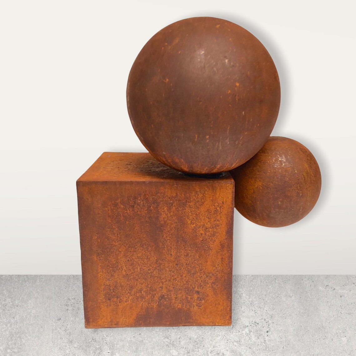 Minimalistic Rusty Sculpture Modern Metal Home Decor Rustic Etsy