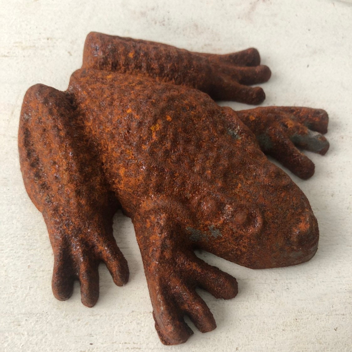 Rustic metal frog Garden decor Garden art Rusty metal frog Etsy