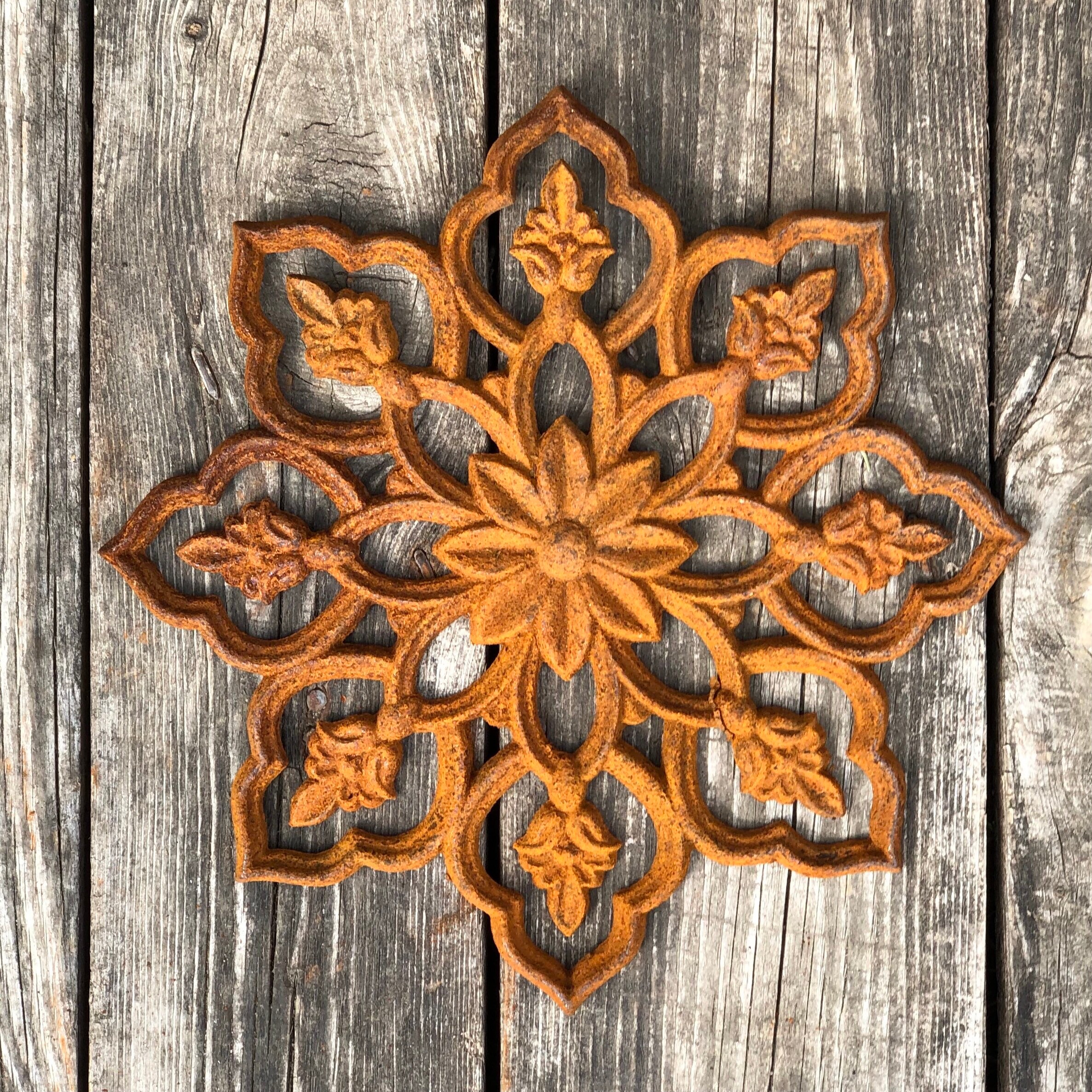 Rusty Metal Wall Decor Rusty Metal Wall Hanging Cast Iron Etsy