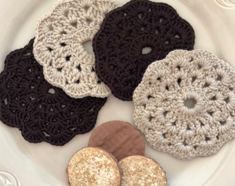 Handcrafted Crocheted Coasters, Cup Mats, Tea Party Accessories