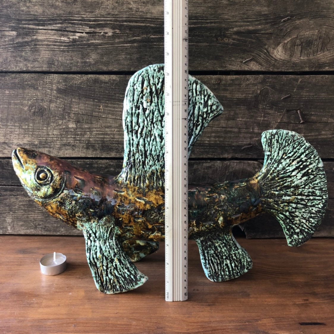 BIG Ceramic fish Garden art Garden decor Ceramic Home Etsy